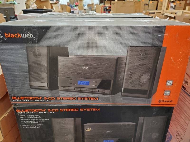 Blackweb Bluetooth 3-CD Stereo Systems 